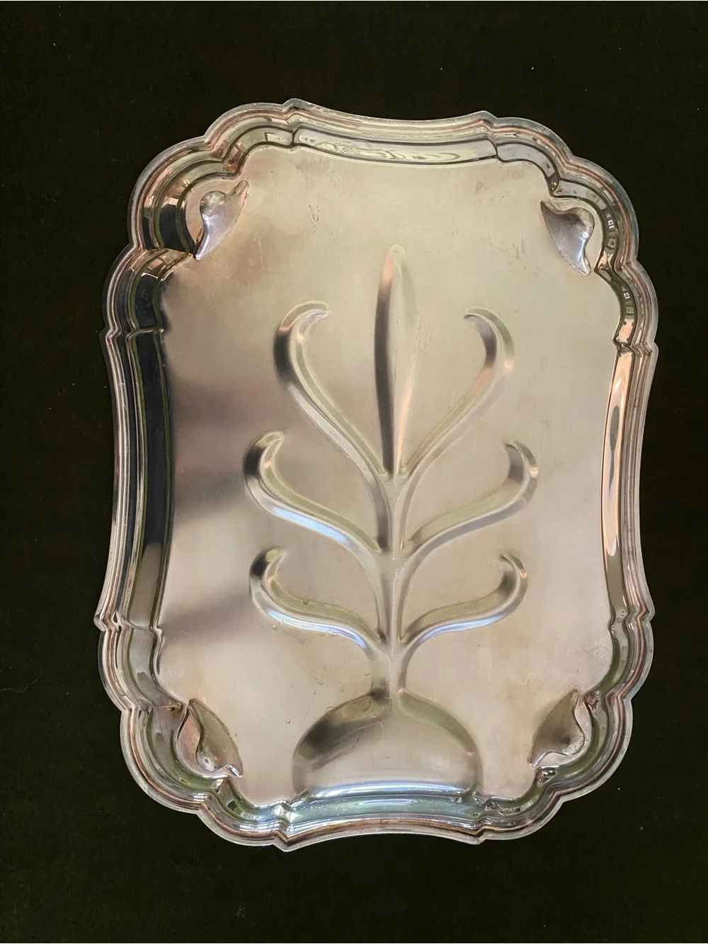 Gorham Silver Plated Decorative Serving Tray with Tree Motif